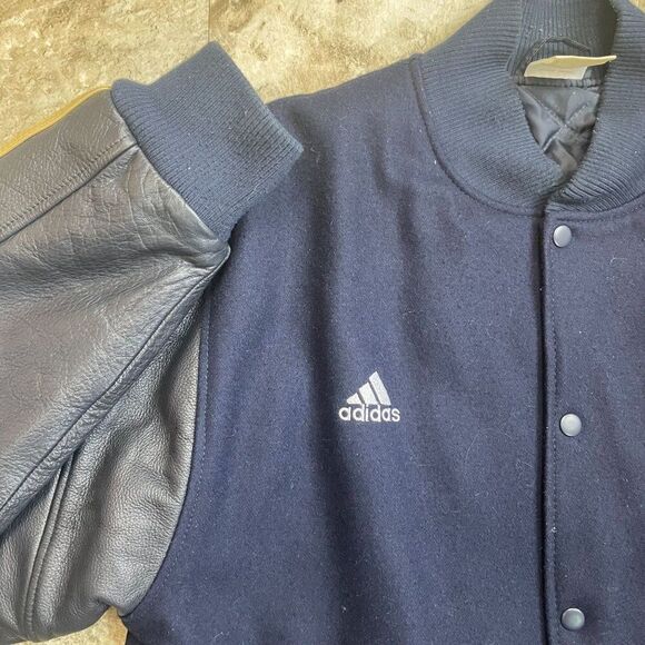 ADIDAS VINTAGE Y2K PITT PANTHERS WOOL BLEND NCAA LETTERMAN JACKET MEN'S MEDIUM - Picture 6 of 11